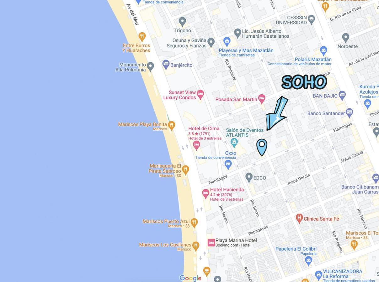 דירות מזטלן Loft A Dos Cuadras De La Playa By G P S Rentas מראה חיצוני תמונה